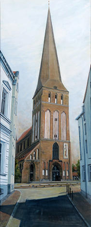 Das Eingangsportal (entrance portal), Acryl 2018, 40 x 100 cm