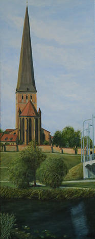 Von Weitem (From a distance), Acryl 40 x 100 cm